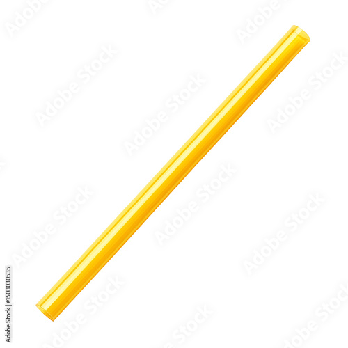 Golden Yellow Glass Tube Long, Slender, Transparent, Smooth, Cylindrical, Bright, Shiny, Solid, Rod,