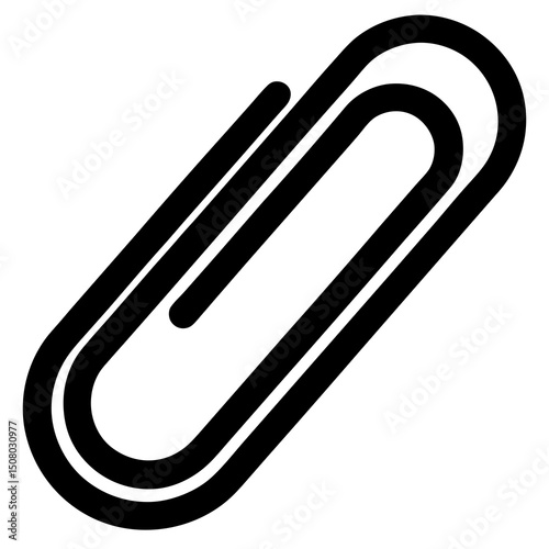 flat paperclip attachment icon vector on white
