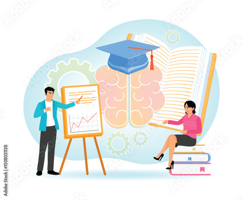 Education or Learning with Brain Process, Memory and Knowledge.