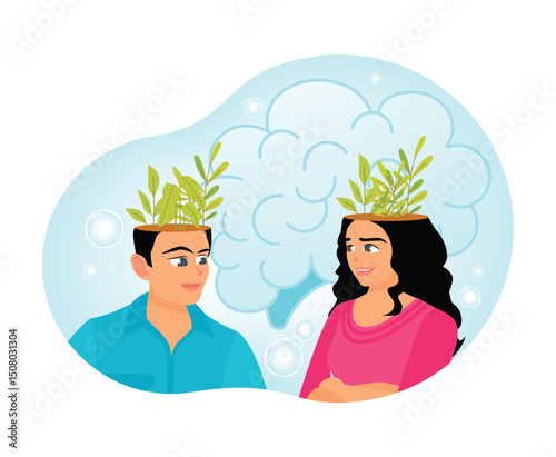 Mind Health Concept, Mental Wellbeing Utter Metaphor.