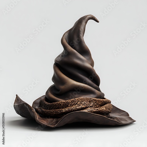 Magical sorting hat display fantasy setting 3d model mystical environment close-up view iconic concept