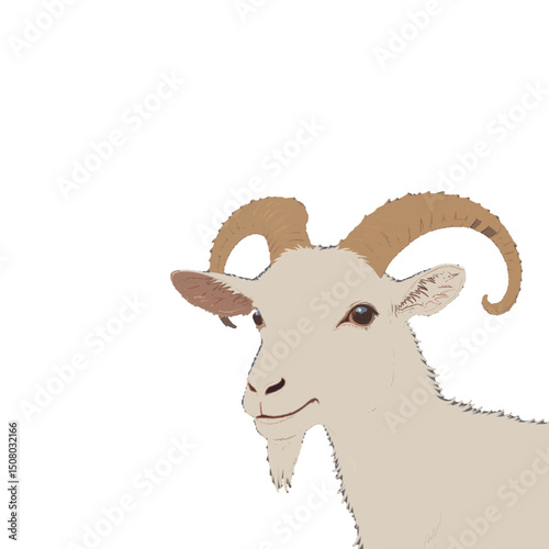 Rural Life Icons: Isolated Sheep and Goats Illustration