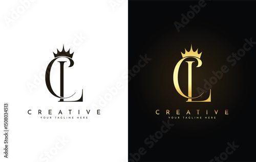 Elegant CL Monogram with Crown for Luxury Branding