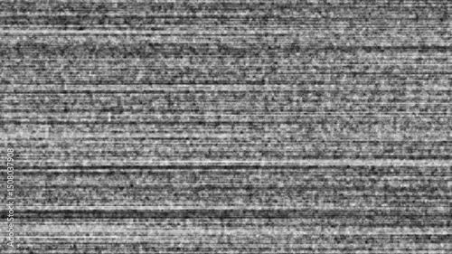 Old television screen being turn on and turn off with blip out. Snow or TV background noise. Analog TV out of tune
