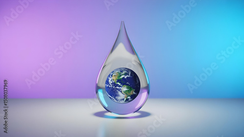 earth in water drop