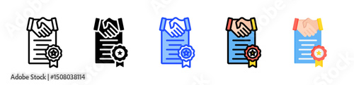 Service Level Agreement Icon Collection With Multiple Styles