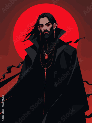 antichrist dark character, full of power and charm, biblical feel, apocalypse in the background