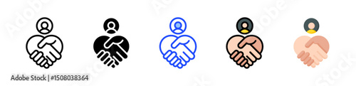 Customer Loyalty Icon Collection With Multiple Styles