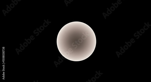 Abstract beige sphere gradient orb circular shape isolated transparent background