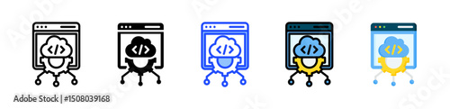 Api Icon Collection With Multiple Styles
