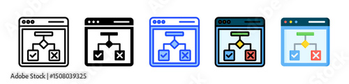 Conditional Statements Icon Collection With Multiple Styles