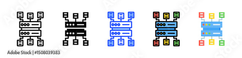 Data Structure Icon Collection With Multiple Styles