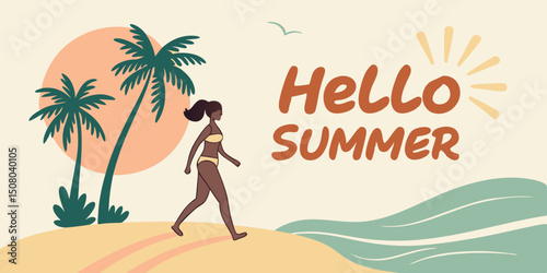 Summer Travel Illustration Clipart