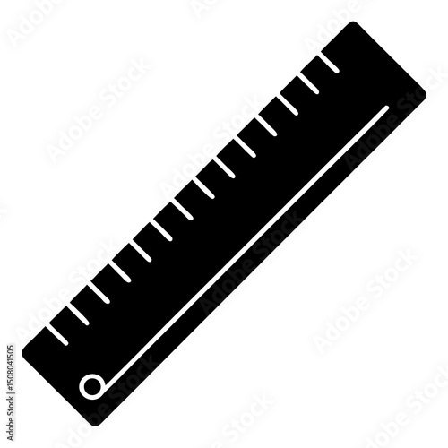 vector ruler measurement icon in flat design