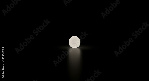 Glowing Illuminated Sphere in Dark Setting Abstract Light Orb