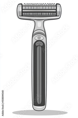 Gray electric razor illustration