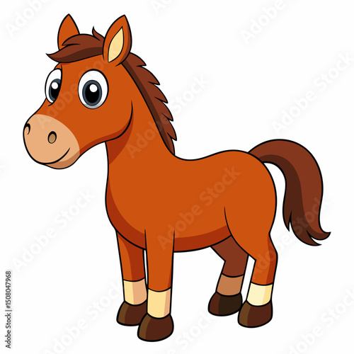 brown horse cartoon