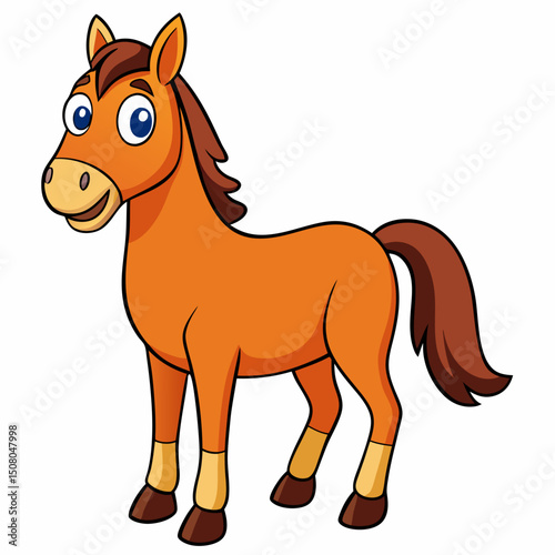 brown horse cartoon