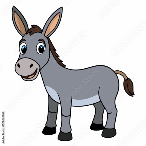 animal, cartoon, donkey, rabbit, bunny, vector, illustration, mammal, farm, cute, goat, funny, horse, nature, animals, white, isolated, drawing, easter, fun, art, hare, wild, deer, graphic