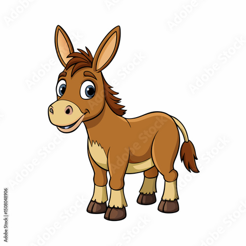 donkey cartoon illustration , mule