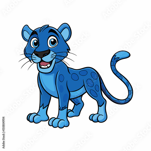 coloring alphabet for kid , panther 