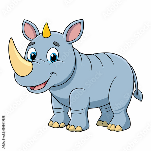 rhino cartoon coloring page , rhinoceros