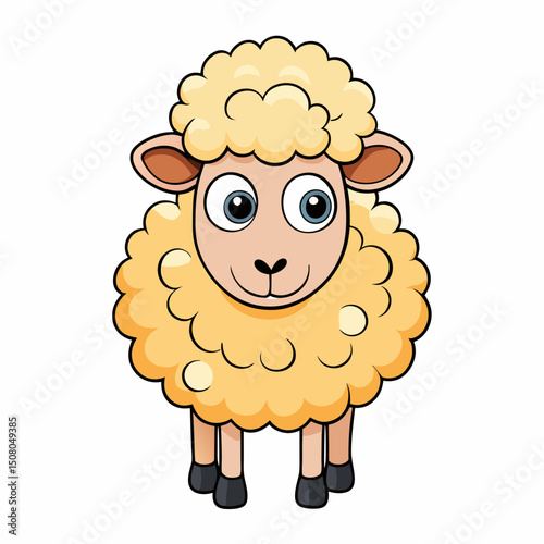 sheep, cartoon, animal, vector, lamb, illustration, farm, funny, art, drawing, wool, cute, mammal, white, isolated, character, ram, baby, black, nature, fun, icon, happy, comic, ewe