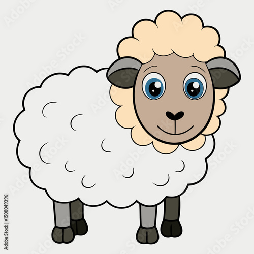 vector illustration of a sheep , sheep