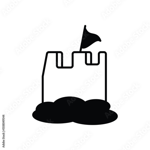 Sandcastle vector icon
