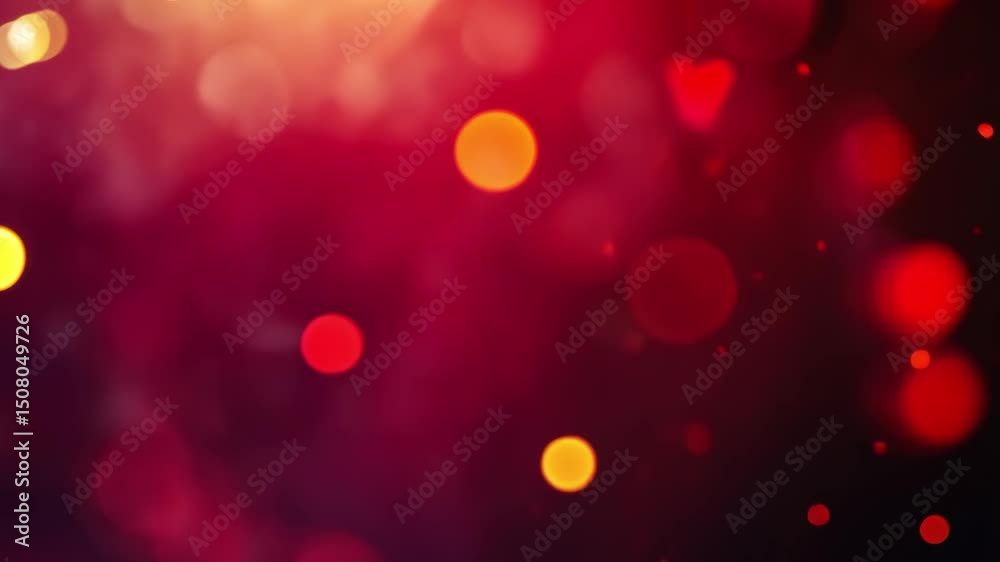 Snow gently falling in a magical red and gold holiday background during Christmas celebrations, Christmas transition alpha background Snow gently falling in a magical red and gold holiday background during Christmas celebrations, Christmas transition alpha background