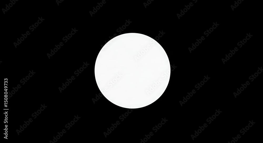 Abstract white circle transparent background minimalist design element modern graphic