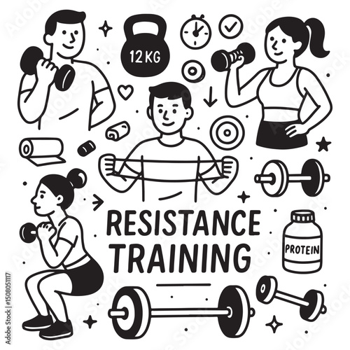 Resistance Training Fitness Illustration