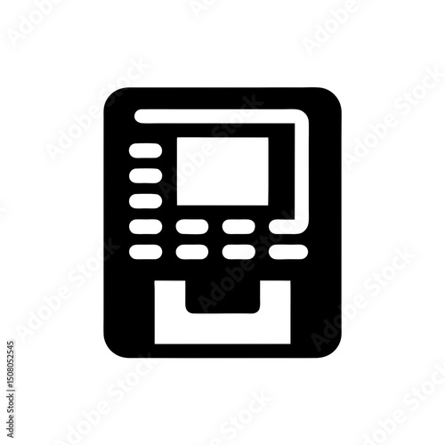 ATM Machine Silhouette Icon Design