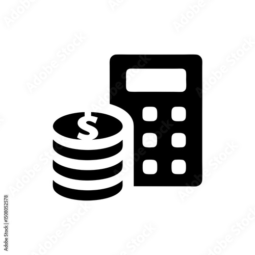 Budget Planning Silhouette Icon Design