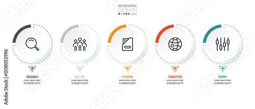 Business concept infographic template with option.

