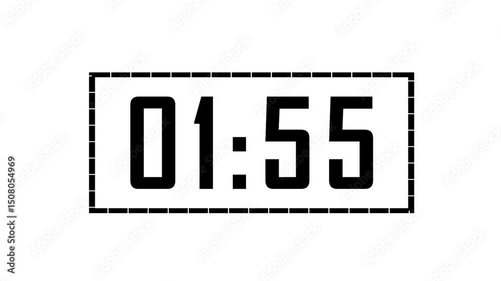 2-Minute Countdown Timer - Clean White Screen Animation 