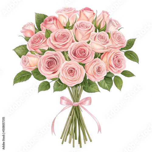 bouquet of pink roses