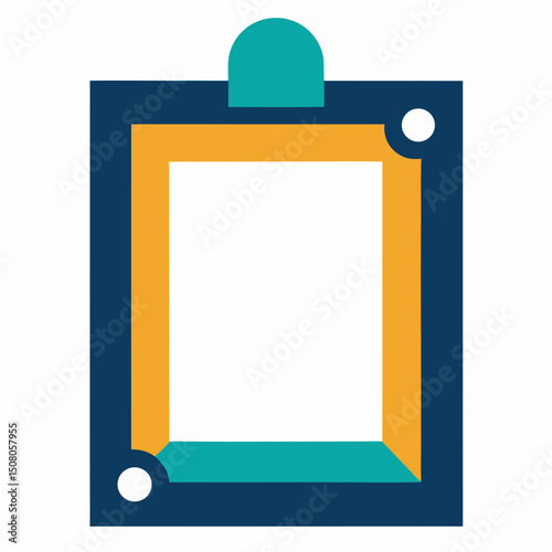 Classic photo frame vector perfect for Camera Day creatives, wedding albums, and personal designs.