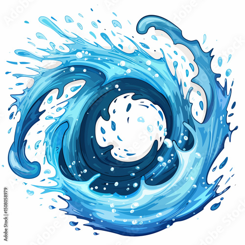 Whirlpool on white background 