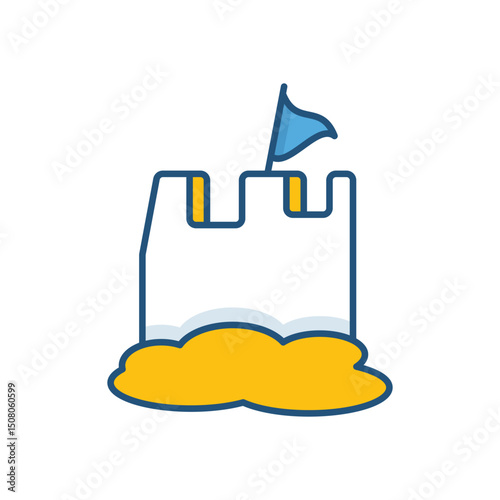 Sandcastle vector icon