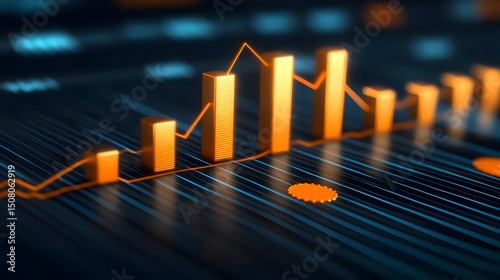 Wallpaper Mural Dynamic Financial Growth Graph Torontodigital.ca