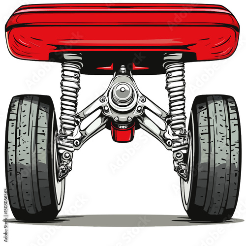 Axle isolated white background 