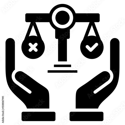 Ethical glyph icon