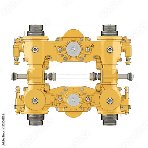 Fuel injector isolated white background 