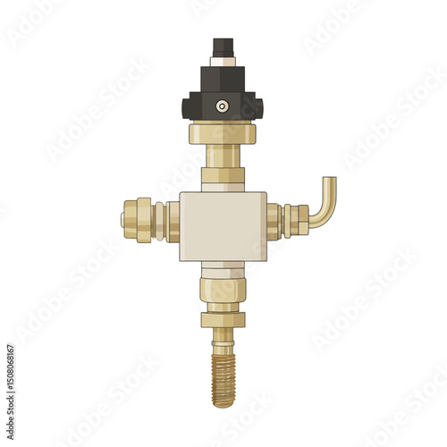 Fuel injector on a white background 