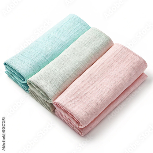 Soft muslin swaddle blanket in pastel color