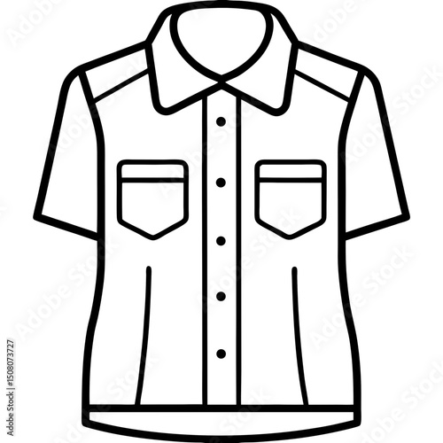 Minimal Shirt Vector on White Background