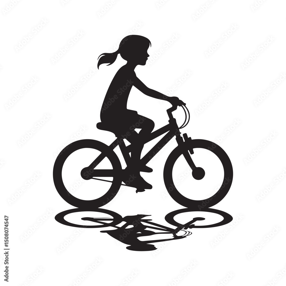 Fototapeta premium cycling vector silhouette clip art logo design illustration