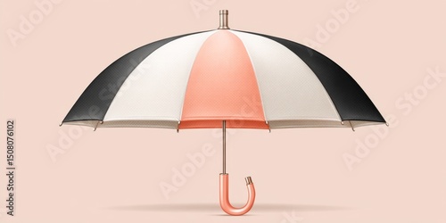 A flat two-tone umbrella design over muted background