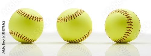 Softball Balls on Display